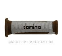 Puños domino turismo plata-marron abiertos d 22 mm l 120 mm para moto repuestos