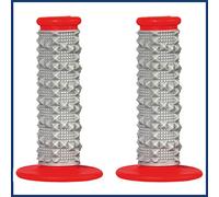 Scar Puños Dual Moto Cross MX Enduro Supermoto – Gris/Rojo