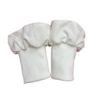 PuñOs EláSticos De Canalé Tejido enhebrado engrosado, puños elásticos de punto, ropa resistente al frío, mangas a prueba de viento, puños elásticos alargados(WHITE)