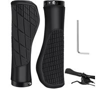 Puños Ergonómicos para Bicicleta con Goma Antideslizante y Bloqueo de Aluminio - 22mm para MTB, BMX, Montaña, Plegables y Urbanas