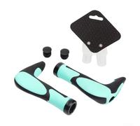 Puños ergonómicos para manillar de bicicleta de montaña MTB, inserto de gel suave, absorción de golpes, antideslizante, agarre de silicona de malla cruzada, diseño de doble densidad, adecuado para
