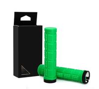 Puños ligeros e impermeables para manillar de bicicleta MTB con anillo de bloqueo de goma y aleación de aluminio, compatible con manillares de 22.2 mm de diámetro (verde)