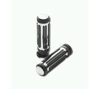 Puños manillar moto Rubber Chrome compatible con Harley Davidson 96-13