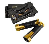 Puños Manillar para GL1500 GL1800 2010-2018 Empuñadura De Motocicleta Palanca Embrague Freno Protector Manillar Empuñaduras Guardamanos(Gold C)
