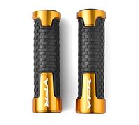 Puños Moto, Empuñaduras de Manillar Motocicleta, F Para Hon@&da VFR 400 800 800F Fi/W1 VTEC 1200F 1200X Crosstourer 1200 Motocicleta 22mm CNC Aluminio Caucho Gel Mango Manillar Empuñaduras(Gold)