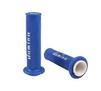 PuñOs Moto Empuñaduras de motocicleta de 7/8 ", 22 y 24mm, barra de manillar for KTM YAMAHA, Universal, Pit Bike, Motocross, motocicleta, GEL de goma, agarre de dominó, 9 colores PuñOs Moto(Blue white