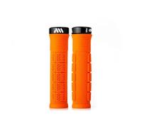 Puños MTB ergonómicos Rise con Bloqueo Interno con Textura Micro-Diamond - Ligeros para Bicicleta de montaña, Enduro, Trail. Color Naranja
