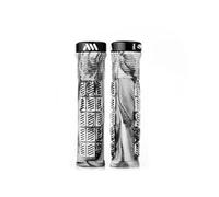 Puños MTB ergonómicos Rise con Bloqueo Interno con Textura Micro-Diamond - Ligeros para Bicicleta de montaña, Enduro, Trail. Color Blanco Camo