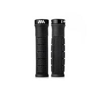 Puños MTB ergonómicos Rise con Bloqueo Interno con Textura Micro-Diamond - Ligeros para Bicicleta de montaña, Enduro, Trail. Color Negro