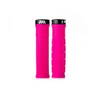 Puños MTB ergonómicos Rise con Bloqueo Interno con Textura Micro-Diamond - Ligeros para Bicicleta de montaña, Enduro, Trail. Color Rosa