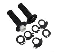 Puños para bicicleta de 22 mm, sistema de bloqueo, ergonómicas, antifatiga, para motocross, quad, trekking, azul (es negro)