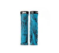 Puños MTB ergonómicos Rise con Bloqueo Interno con Textura Micro-Diamond - Ligeros para Bicicleta de montaña, Enduro, Trail. Color Azul Camo