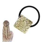 Puños para el pelo para la cola de caballo, accesorio para el pelo de metal, soporte para colas de caballo, brazalete geométrico para coleta, soportes de cola de caballo, clips de pelo de metal, ma