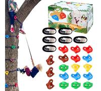 Puños para escalada en roca, presas para escalada en roca,Kit de agarres para pared de escalada con forma de nariz 18X | Niños dentro de la pared de escalada en roca, accesorios de montaje incluidos p