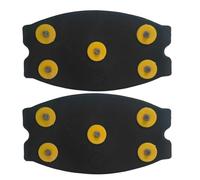 Puños para Hielo -Picos de Sendero de 110,7x5,5 cm | Dispositivo Antideslizante para Botas de Invierno con Garras de Silicona, Equipo de Crampón Ajustable para Senderismo, Soporte para estabili