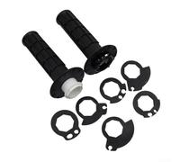 Puños para manillar de motocicleta de 22 mm con sistema Cam Lockon para un ajuste seguro y agarre de goma cómodo para aliviar el dolor de manos (es negro)