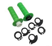 Puños para manillar de motocicleta de 22 mm con sistema Cam Lockon para un ajuste seguro y agarre de goma cómodo para aliviar el dolor de manos (es verde)
