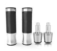 Puños para Manillar Empuñaduras De Manillar Motocicleta para Honda CBR650F CBR1000RR CBR650R CBR600RR CBR500R CBR250R CBR1000XX 7/8 "Tapa Extremo Barra(Silver)