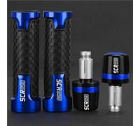 Puños para Manillar Puños De Manillar Motocicleta Aluminio CNC con Empuñadura Goma para Yamaha SCR 950 SCR950 2017 2018 2019 2020 2021 2022 2023 2024(BLU)