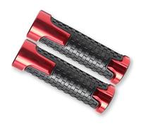 Puños para Manillar Puños De Manillar Motocicleta Aluminio CNC con Goma Y Empuñadura Empuje para CFMOTO 300sr 400nk 650nk 150nk 250nk 400gt 800mt 650gt CF500 2007-2016(Rosso)