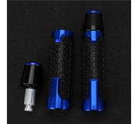 Puños para Manillar Puños De Manillar Motocicleta Aluminio CNC con Goma Y Empuñadura Empuje para Yamaha FZS 600 FZS600 para Fazer 1998 1999 2000 2001 2002 2003(BLU)