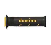 Puños racing domino super soft 126mm negro/amarillo a25041c4740 para moto