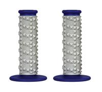 Puños scar x2r dual density full diamond-gris/azul para moto repuestos