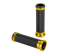 Puños Universales Moto Scooter en Caucho Antideslizante Inserciones Aluminio Oro