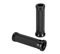 Puños Universales Moto Scooter en Caucho Antideslizante Insertos Aluminio Negro