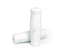 Puños vintage estilo blanco goma 1 pulgada 25 mm universales para moto custom compatible con Harley Davidson YAMAHA; Suzuki; Honda; Kawasaki; Indian; Triumph Victory; Guzzi; Royal Enfield.
