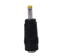Punta amarilla de 4 x 1,7 mm a conector hembra CC de 5,5 x 2,1 mm, color negro