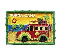 Punta Cana República Dominicana Imán para nevera, recuerdo de viaje, decoración 3D, calcomanía magnética para decoración de nevera, colección artesanal