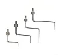 Punta de aguja tipo Z para indicador de profundidad M2.5 Rosca punta de acero inoxidable para micrómetro Digimatic Surcos de sondeo Agujeros Plata (B20C10)