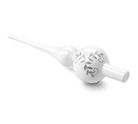 Punta de Árbol de Navidad de Cristal Blanca, Copa Parte Superior Topper de Árbol de Navidad de Vidrio Soplado, 26cm, Brillante y Elegante (Blanco)