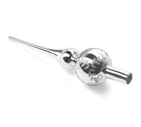 Punta de Árbol de Navidad de Cristal Plata, Copa Parte Superior Topper de Árbol de Navidad de Vidrio Soplado, 26cm, Brillante y Elegante (Plateado)