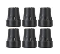 Punta de bastón para caminar, 6 piezas, de goma antideslizante, universal, de repuesto, para bastones de caminata, accesorio de punta de cubierta para bastones para caminar