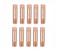Punta de Contacto Mig 0,9 mm 10 Piezas Punta de Contacto de Cobre M6 Puntas de Contacto de Soldadura Boquilla de GaPunta de Contactos Para 15AK MB15 MAG/MIG MIG Soldador Accesorio (10Pcs 15AK 0.9mm)