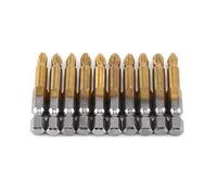 Punta de destornillador Phillips larga, destornillador largo, 10 piezas PH2 Juego de puntas de destornillador de cabeza cruzada antideslizante Vástago hexagonal de 1/4 pulgadas 50 mm