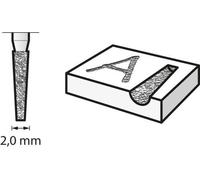 Punta de diamante de 2,0 mm BOSCH Mpx2 5007134 Punta de 1,9 mm Labrado