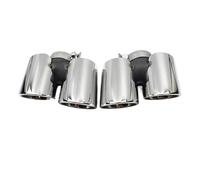 Punta de escape 1 par (L+R) para escape Para Porsche 911 2013-2019 para silenciador de tubo(16 19 silver)