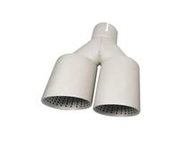 Punta De Escape Acero Inoxidable Mate Doble Para Coche 1 Pieza 60 Mm 63 Mm Para GTI Para MK7 Para Golf7 Tubo Extremo Garganta Cola(Left in63-Out114mm)
