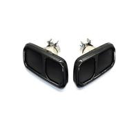 Punta de escape de acero inoxidable for automóvil, punta de escape cuádruple, silenciador compatible con Range Rover 2018-2020 con kit de carrocería SVR, boquilla de escape cuadrada(Black)