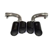 Punta De Escape De Coche, Sistema De Escape Estilo S, Punta De Silenciador De Tubo Para Porsche Para Cayenne Hybrid/gasolina 2018 2019 2020(Black Hybrid)