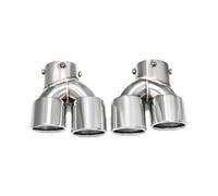 Punta de escape de fibra de carbono Compatible con coche cuádruple compatible con BMW G20 G21 M340i 2019+, silenciador, sistema de escape trasero.(Silver)