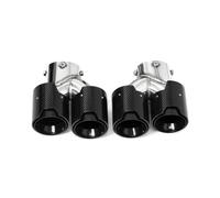Punta de escape de fibra de carbono Compatible con coche cuádruple compatible con BMW G20 G21 M340i 2019+, silenciador, sistema de escape trasero.(Carbon Fiber)