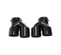 Punta de escape de fibra de carbono Compatible con coche cuádruple compatible con BMW G20 G21 M340i 2019+, silenciador, sistema de escape trasero.(Black)