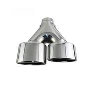 Punta de escape doble for automóvil de acero inoxidable de 2,5'' UL 1 pieza, silenciador for automóvil, punta ovalada for vehículo(EJ30215a-R)