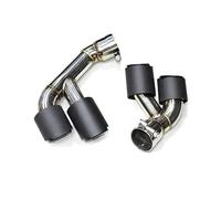 Punta de Escape para BMW F15 X5 35i 2014-2018 UP X5M Look Carbon Fiber Silencer Steel Car Exhaust Tube Tailpipe Quad(D)
