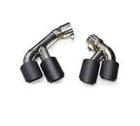 Punta de Escape para BMW F15 X5 35i 2014-2018 UP X5M Look Carbon Fiber Silencer Steel Car Exhaust Tube Tailpipe Quad(H)