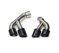 Punta de Escape para BMW F15 X5 35i 2014-2018 UP X5M Look Carbon Fiber Silencer Steel Car Exhaust Tube Tailpipe Quad(F)